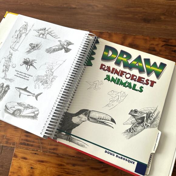 Vintage 1994 Draw Really Cool Stuff 6 Books In One Hardcover Spiral Book - Picture 8 of 15